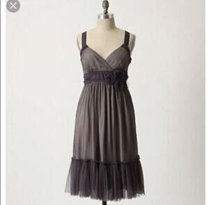 NEW Spirited Away Grey Dress Anthropologie Moulinette Soeurs Size 0 POCKETS
